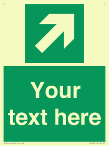 Custom Arrow Top Right Sign